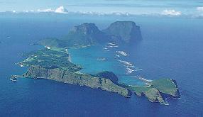 Lord Howe Island, Looking South - Airport in the Middle
